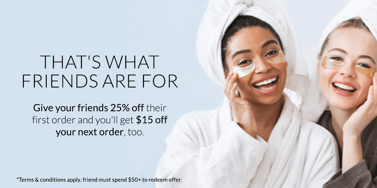 Welcome to SkinStore Referrals, Receive 25% off your first order when you spend $50 or more